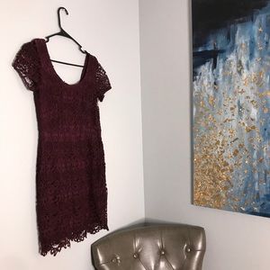 Wine Hollister Lace Dress